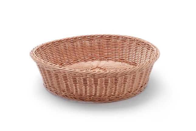 HENDI Brotkorb – rund – Braun – Ø 400 × H 90 mm – Produktansicht
