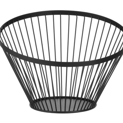 HENDI Obstkorb – abgerundet schwarz – Ø 300 × H 205 mm – Produktansicht