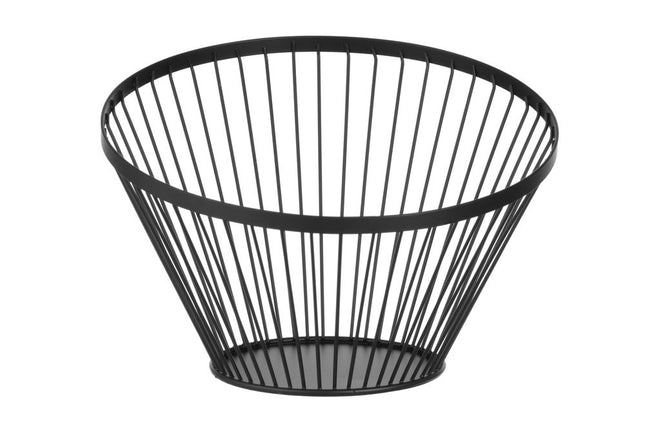 HENDI Obstkorb – abgerundet schwarz – Ø 300 × H 205 mm – Produktansicht
