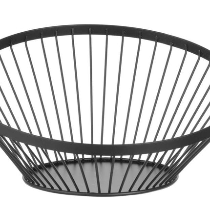 HENDI Obstkorb – abgerundet schwarz – Ø 280 × H 130 mm – Produktansicht