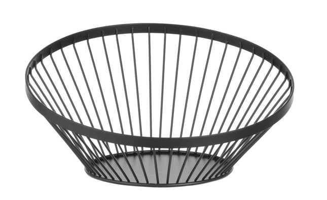 HENDI Obstkorb – abgerundet schwarz – Ø 280 × H 130 mm – Produktansicht
