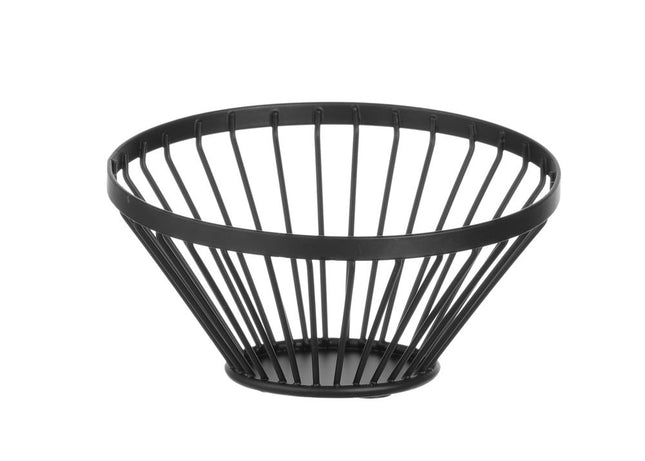 HENDI Obstkorb – abgerundet schwarz – Ø 150 × H 80 mm – Produktansicht