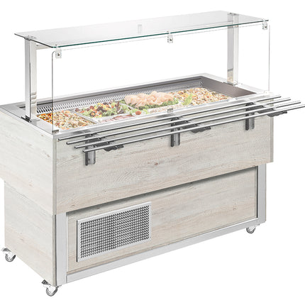 NordCap Salatbar TR-BLUE 4/1-UMLUFT SERVICE für 4 x GN 1/1-150