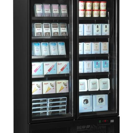 NordCap Glastürtiefkühlschrank ATOM MAXI TK 2T-BB