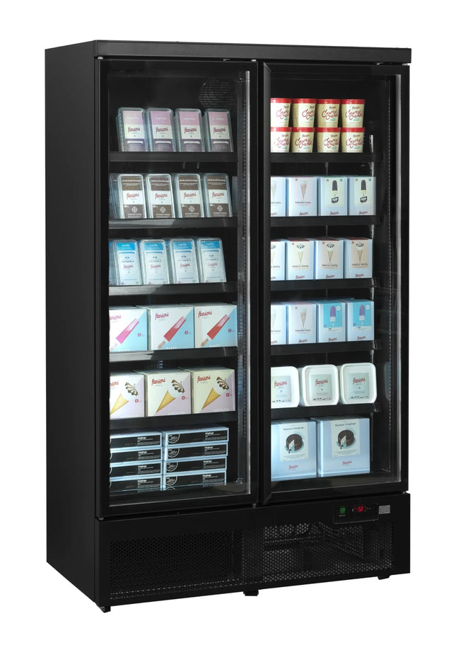 NordCap Glastürtiefkühlschrank ATOM MAXI TK 2T-BB