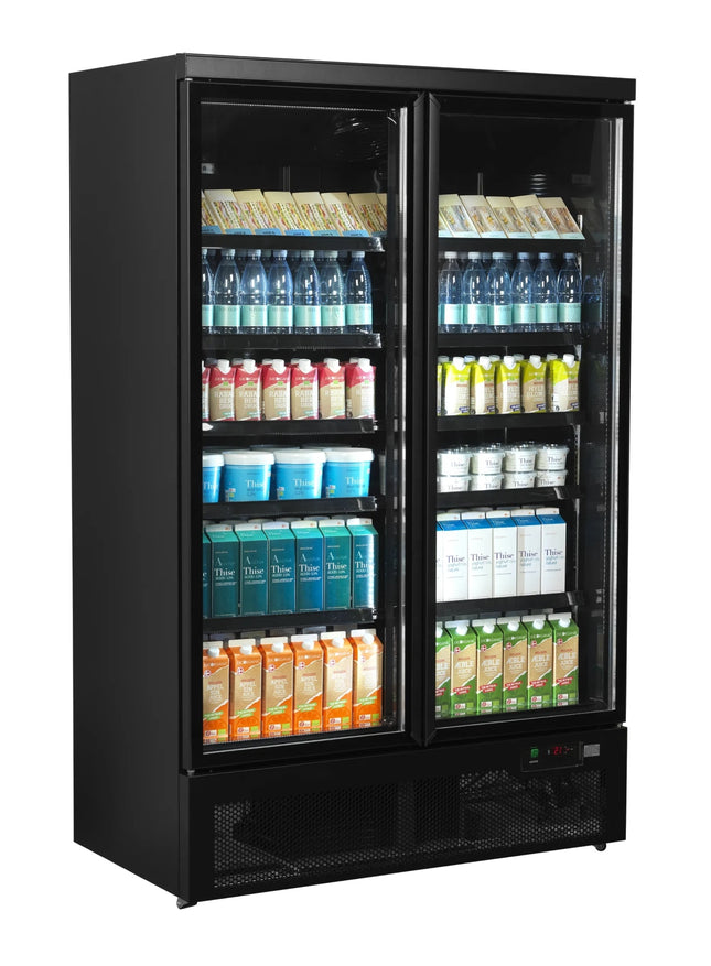 NordCap Glastürkühlschrank ATOM MAXI KS 2T-BB