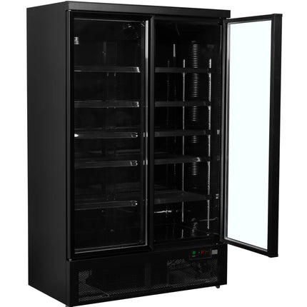 NordCap Glastürkühlschrank ATOM MAXI KS 2T-BB