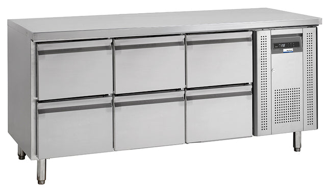 NordCap COOL-LINE Kühltisch KTM 3 - 6Z GN 1/1 mit 6 Halbschubladen