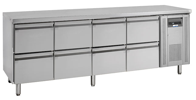NordCap COOL-LINE Kühltisch KTM 4 - 8Z GN 1/1 mit 8 Halbschubladen