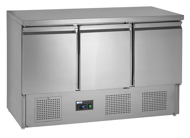 NordCap COOL-LINE Kühltisch KT 13 3T mit 3 Türen für GN 1/1