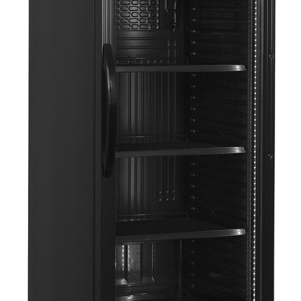 NordCap Getränkekühlschrank KU 385 G-CP II BLACK mit Glastür