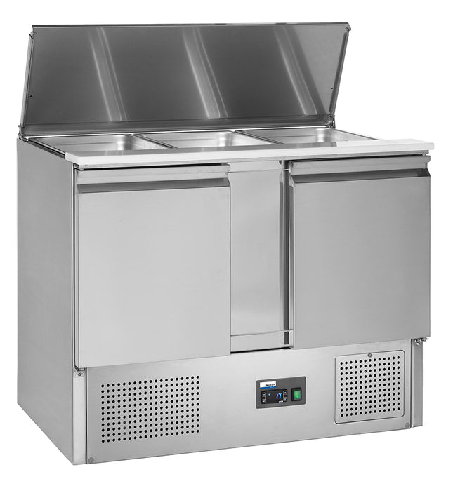 NordCap COOL-LINE Saladette SL 10 mit 2 Türen für 3 x GN 1/1-150