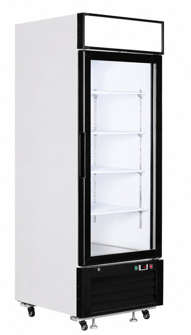 NordCap Glastürtiefkühlschrank TKU 430 G-CP mit LED-Werbe-Display