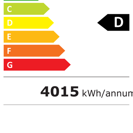 NordCap Glastürtiefkühlschrank TKU 440 G-LED mit beleuchtetem Werbe-Display – Energielabel