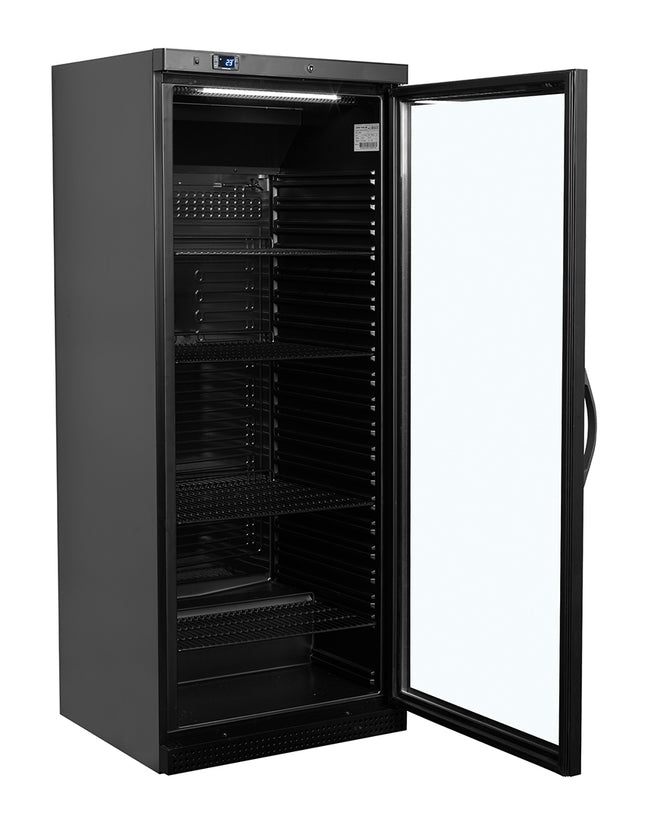 NordCap COOL-LINE Glastürkühlschrank UKS 620-G BLACK für GN 2/1