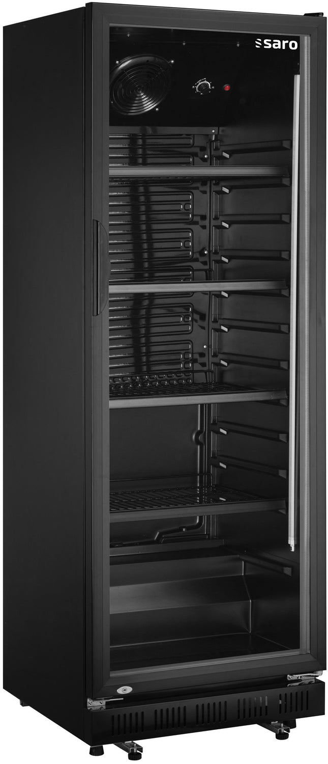 Saro Getränkekühlschrank mit Glastür - schwarz Modell GTK 360 337 L