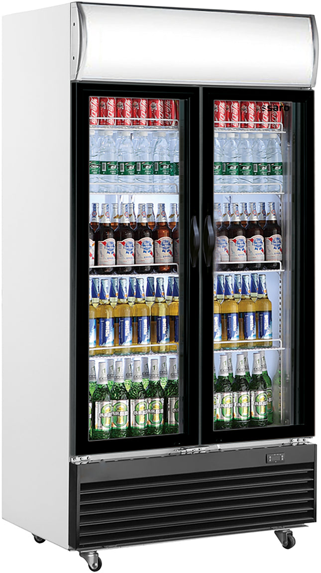 Saro Getränkekühlschrank 2-türig mit Werbetafel Modell GTK 800 8E+2 L