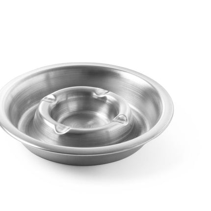 HENDI Aschenbecher mit Rinne – Ø 140 × H 30 mm – Produktansicht