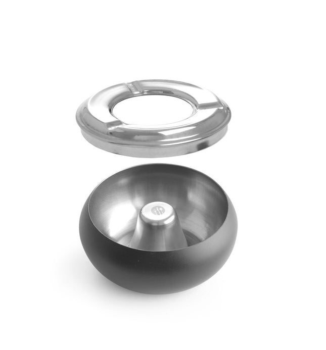 HENDI Aschenbecher – schwarz – Ø 105 × H 58 mm – Produktansicht