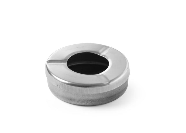 HENDI Aschenbecher mit Deckel – Ø 90 × H 28 mm – Produktansicht