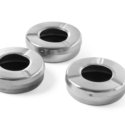 HENDI Aschenbecher mit Deckel – Ø 90 × H 28 mm – 3 Stück – weitere Produktansicht