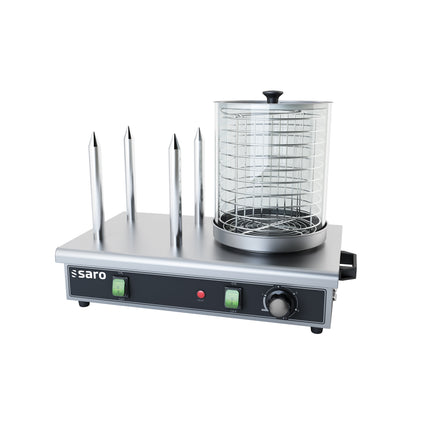 Saro Hot-Dog-Maker Modell HW 2 Edelstahl Glas