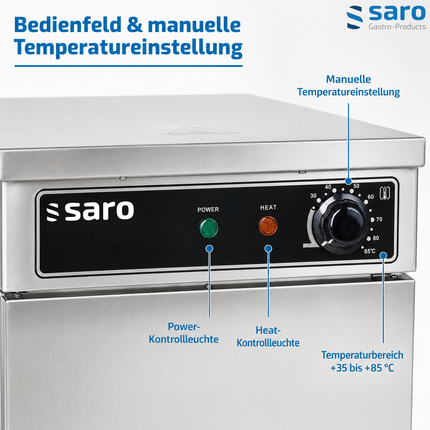Saro Tellerwärmeschrank Modell TW 60 - Produktinformationen und Vorteile 1