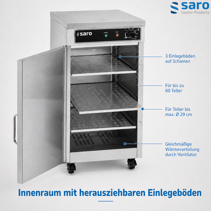 Saro Tellerwärmeschrank Modell TW 60 - Produktinformationen und Vorteile 2