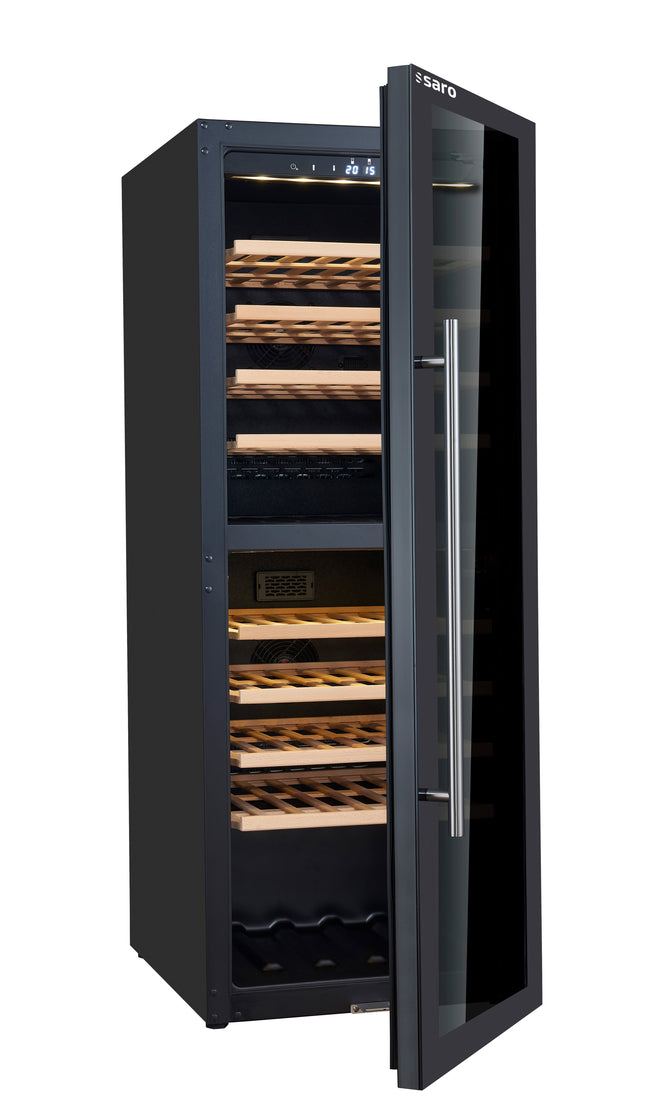 Saro Weinlagerschrank für 77 Flaschen 2 Zonen Modell WK 77 D 191 L