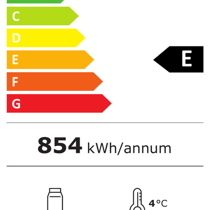 NordCap Rückbuffet-Unterbauschrank BBX 385 für Flaschen – Energielabel