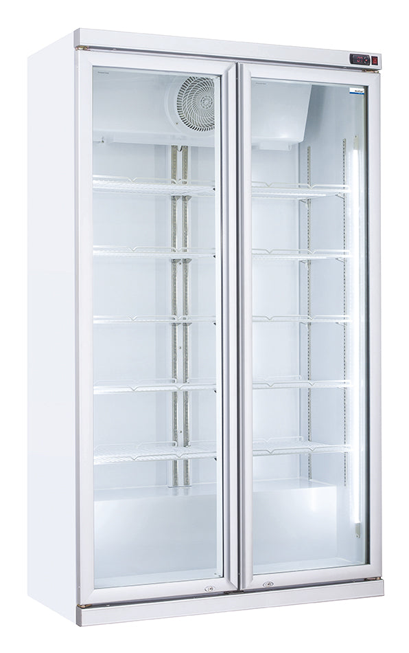 NordCap COOL-LINE Getränkekühlschrank KU 1050 C mit 2 Glas-Drehtüren