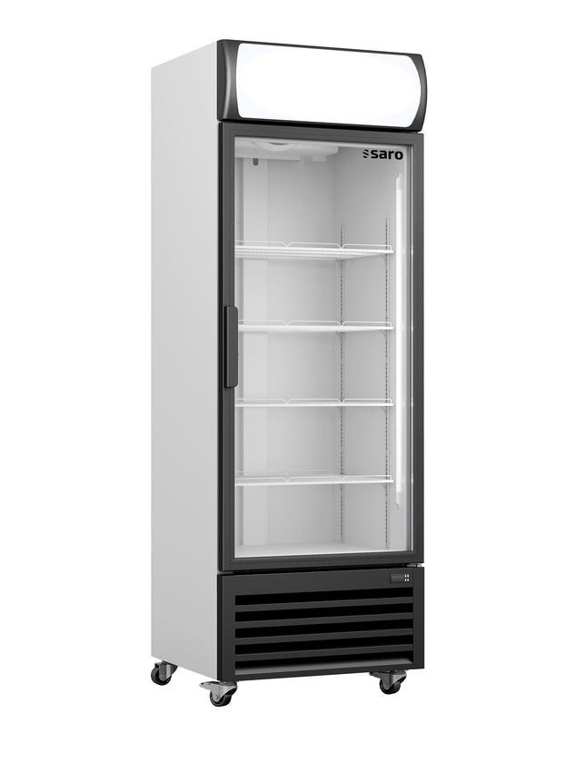Saro Kühlschrank mit Glastür + Werbetafel Modell GTK 370 335 L