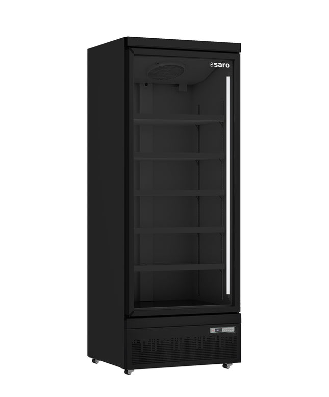 Saro Kühlschrank mit Glastür Modell GTK 600 PRO - schwarz 459 L