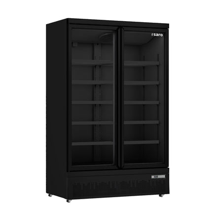 Saro Kühlschrank mit 2 Glastüren Modell GTK 1000 PRO - schwarz 809 L