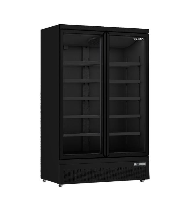 Saro Kühlschrank mit 2 Glastüren Modell GTK 1000 PRO - schwarz 809 L