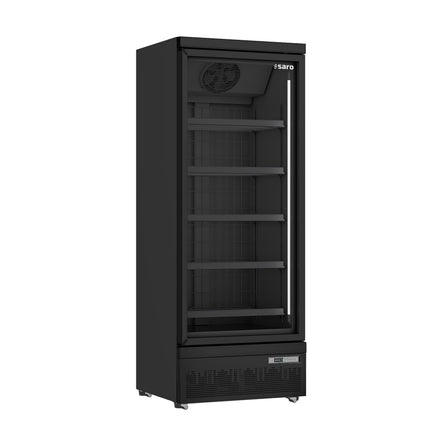 Saro Tiefkühlschrank mit Glastür Modell GTK 560 PRO - schwarz 3.9E+2 L