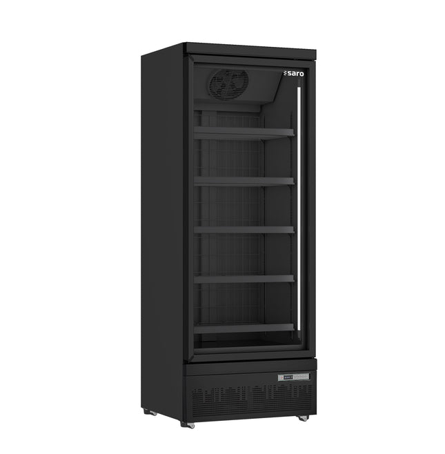 Saro Tiefkühlschrank mit Glastür Modell GTK 560 PRO - schwarz 3.9E+2 L