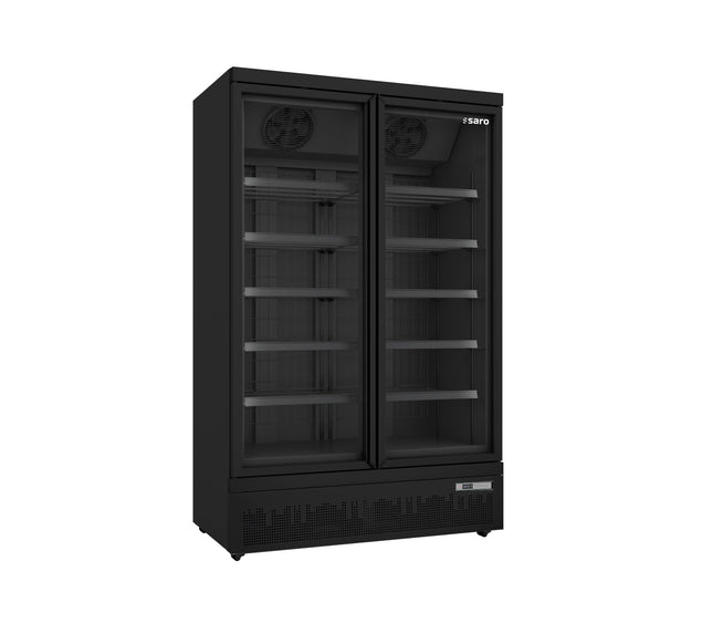 Saro Tiefkühlschrank mit 2 Glastüren Modell GTK 930 PRO - schwarz 702 L