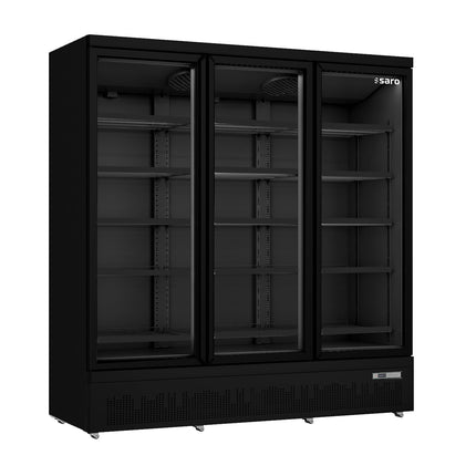 Saro Tiefkühlschrank mit 3 Glastüren Modell GTK 1480 S PRO -schwarz 1.09E+3 L