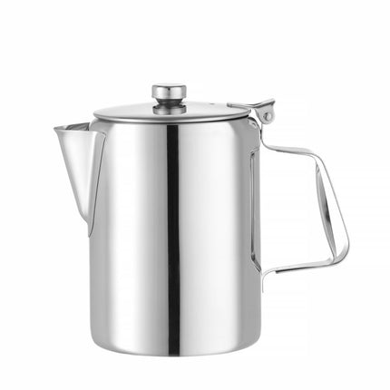 HENDI Kaffee- / Teekanne mit Klappdeckel – 0.6 l – Ø 97 × H 142 mm – Produktansicht