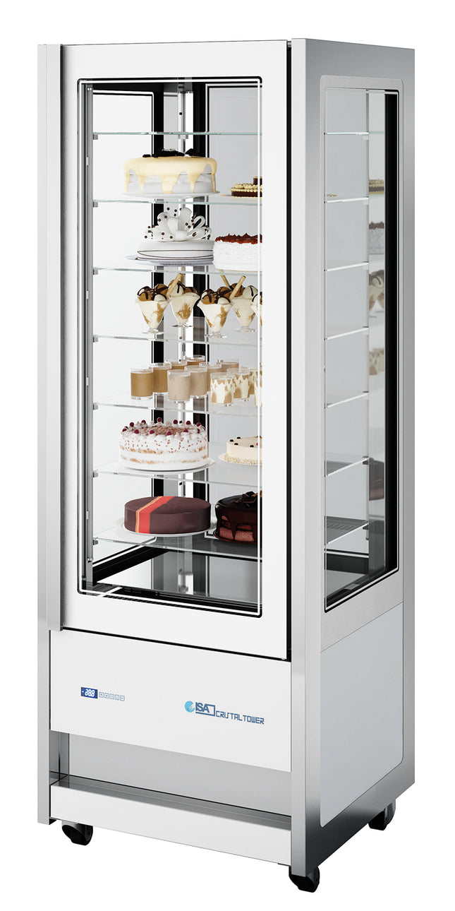 NordCap Panorama-Kühl- und Tiefkühlvitrine CRISTAL TOWER 750 RV TB / TN WHITE