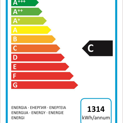 NordCap Backwarentiefkühlschrank BLF 520 für EN 600 x 400 mm – Energielabel
