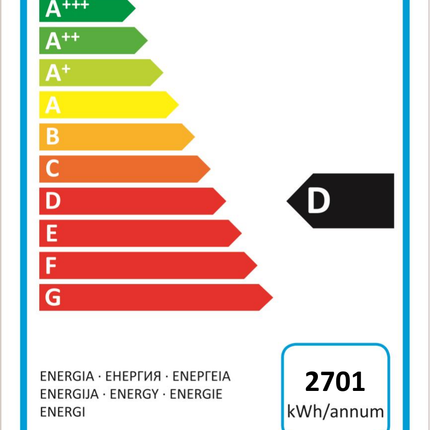 NordCap Backwarentiefkühlschrank BLF 860 für EN 600 x 400 oder 600 x 800 mm – Energielabel