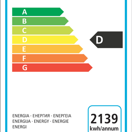 NordCap COOL-LINE Tiefkühlschrank LF 625 N ECO für GN 2/1 – Energielabel