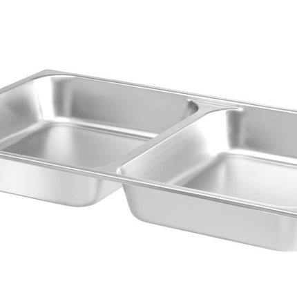 HENDI Lebensmittelpfanne GN 1 / 1 zweigeteilt – 7.5 l – 530 × 325 × 65 mm – weitere Produktansicht