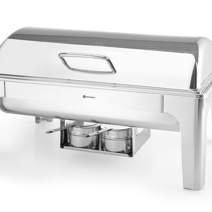 HENDI Chafing Dish GN 1 / 1 – Spiegelglanz – Profi Line – 9 l – 570 × 405 × 320 mm – weitere Produktansicht