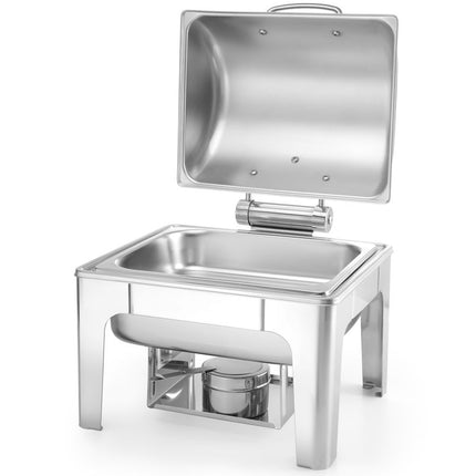 HENDI Chafing Dish GN 1 / 2 – Spiegelglanz – Profi Line – 4 l – 365 × 345 × 345 mm – weitere Produktansicht
