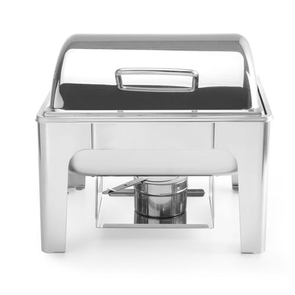 HENDI Chafing Dish GN 1 / 2 – Spiegelglanz – Profi Line – 4 l – 365 × 345 × 345 mm – Produktansicht