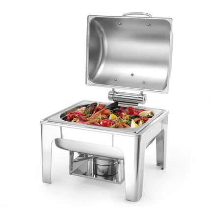 HENDI Chafing Dish GN 1 / 2 – Spiegelglanz – Profi Line – 4 l – 365 × 345 × 345 mm – weitere Produktansicht