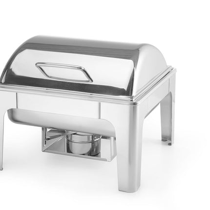 HENDI Chafing Dish GN 2 / 3 – Spiegelglanz – Profi Line – 6 l – 395 × 405 × 320 mm – weitere Produktansicht